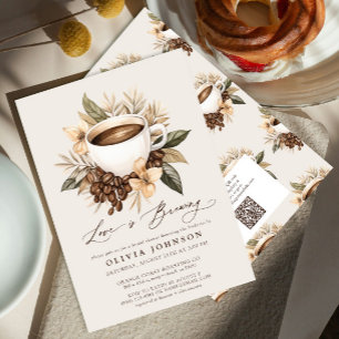 QR-koden Blommigten Kärlek är brinnande Möhippa Inbjudningar
