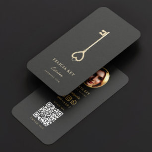 QR-koden för Agent i Vintage, Nyckel Real Gods Visitkort