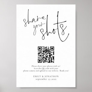 QR-koden för fotosignering i Bröllop dina tagning Poster