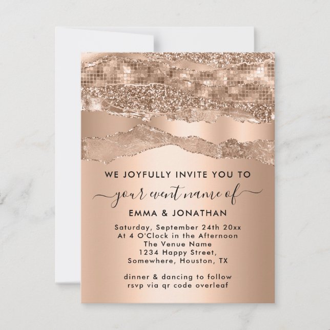 QR-koden Glitter Ro Gräns  (Framsida)