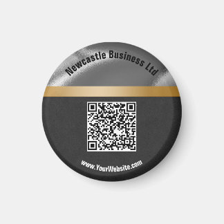 QR-koden Guld Silver Black Suede Promoto Business Magnet
