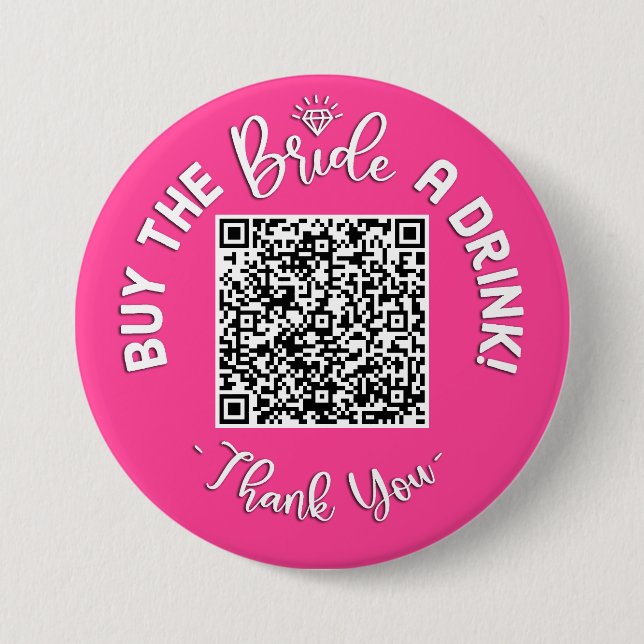 QR-koden Köp en dryck Bachelorette Knapp (Framsida)