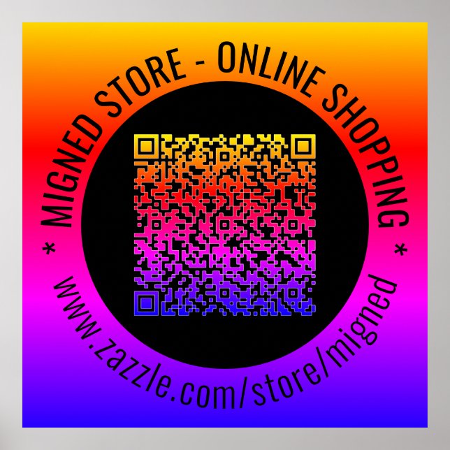 QR-koden Poster exempel med Anpassningsbar (Framsidan)