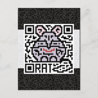 QR-koden Råtta Vykort