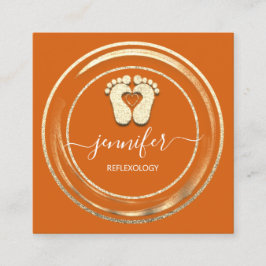 QR-kodens Reflexology Logotyp Foot Massage Feet Or Fyrkantigt Visitkort