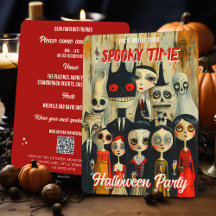 QR-kodens Vintage Halloween-deokytecken