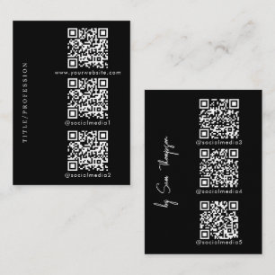 QR-koder 6 Skannerbar webbplats och Social Media B