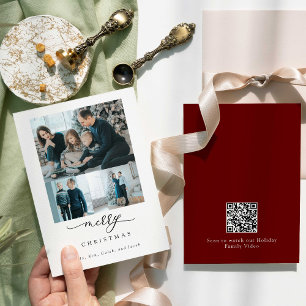 QR-kodfamiljens videoskriptfoto God jul