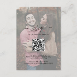 QR-kodfoto Bröllop med enkel Elegant OSA Kort