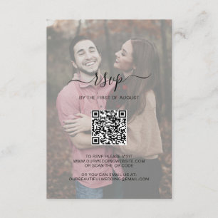 QR-kodfoto Bröllop med enkel Elegant OSA Kort