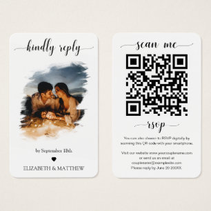 QR-kodfoto för Elegant bröllop webbplats, OSA kort