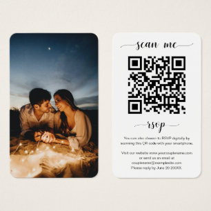 QR-kodfoto för Elegant bröllop webbplats, OSA kort