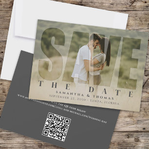 QR-kodfoto Spara datummodern typografi Datumet