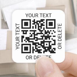 QR-kodgenerator Affärsrelaterad Vit Fyrkantigt Klistermärke