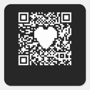 QR-kodgenerator med hjärta Fyrkantigt Klistermärke