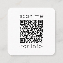 QR-kodgenerator Modern minimalistisk vit sökning Fyrkantigt Visitkort