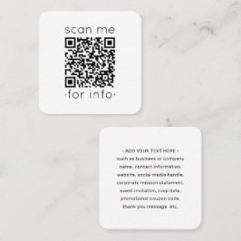 QR-kodgenerator Modern minimalistisk vit sökning Fyrkantigt Visitkort