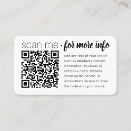 QR-kodgenerator Modern minimalistisk vit sökning Visitkort