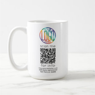 QR-kodgenerator och din Logotyp, företagsmarknadsf Kaffemugg