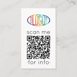 QR-kodgenerator och Logotyp Modern Minimalt Lodrät Visitkort