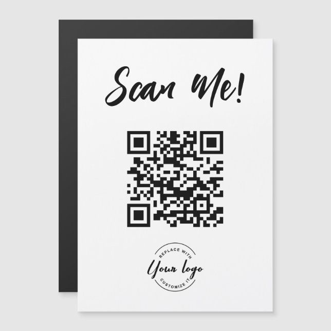 QR-kodgenerator Scan Me Business Logotyp (Fram/baksida)