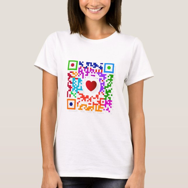 QR-Kodifiera tshirten T-shirt (Framsida)