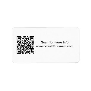 QR kodifierar adressetiketten Adressetikett