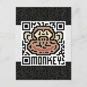 QR kodifierar apan Vykort