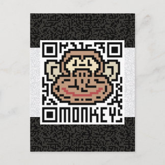 QR kodifierar apan Vykort