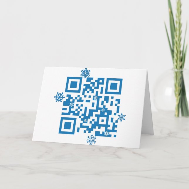 QR kodifierar bildläsnings"god jul! ", Helgkort (Framsida)