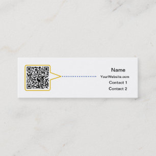 QR kodifierar den magra visitkorten Mini Visitkort