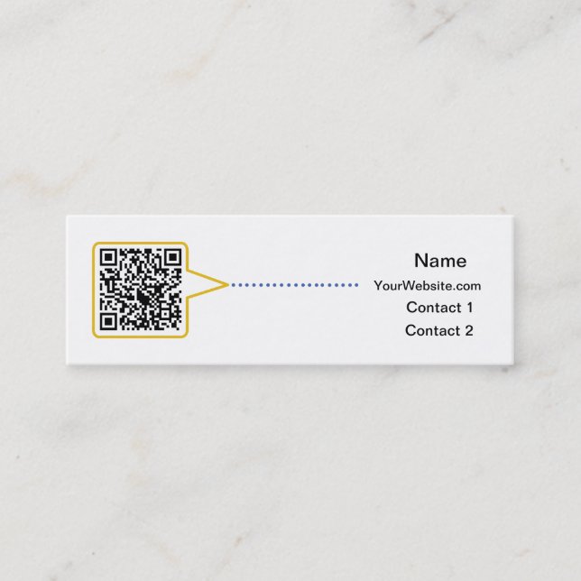 QR kodifierar den magra visitkorten Mini Visitkort (Framsida)