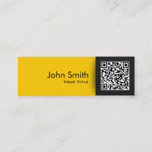 QR kodifierar den moderna svart- & guldkonsulenten Mini Visitkort