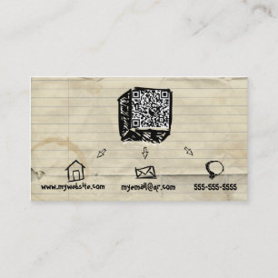 QR kodifierar den Sketchy visitkorten Visitkort