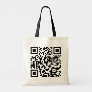 QR kodifierar designtoto: Bäst på svart eller l Tygkasse