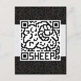 QR kodifierar fåren Vykort
