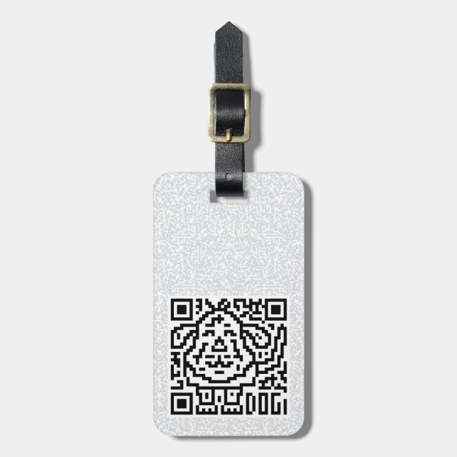 QR kodifierar hunden Bagagebricka (Vertikal Framsida)