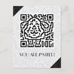 QR kodifierar hunden Inbjudningar