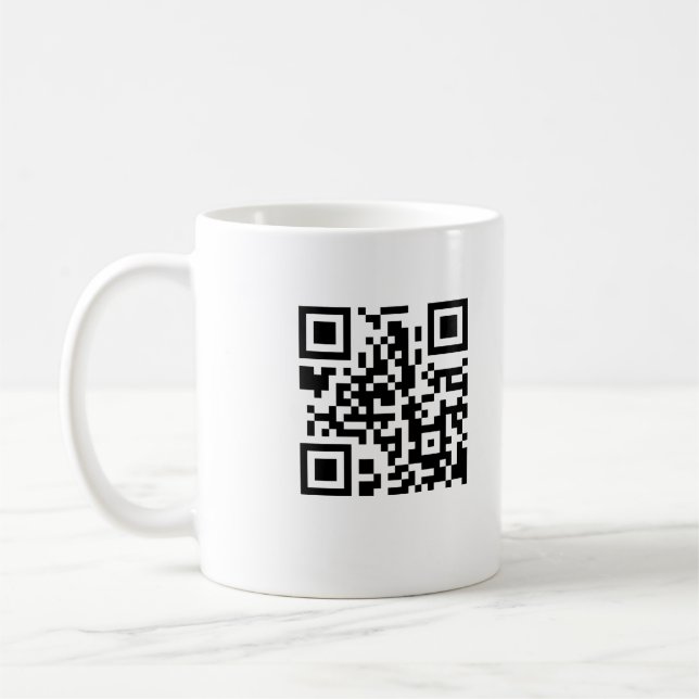 QR kodifierar kaffemuggen Kaffemugg (Vänster)