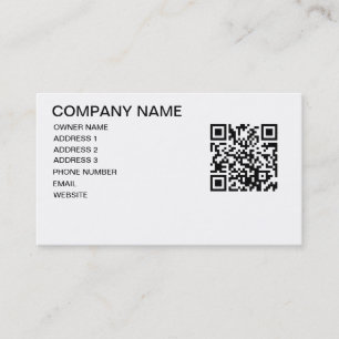 QR KODIFIERAR LAGERMALLVISITKORTEN VISITKORT