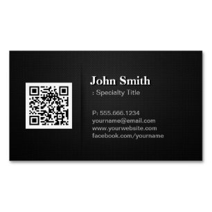 QR kodifierar med yrkesmässig elegantsvart kopplar Magnetiska Visitkort