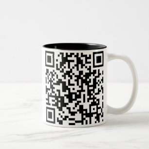 QR kodifierar muggen Två-Tonad Mugg