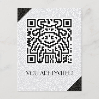 QR kodifierar oxen Inbjudningar