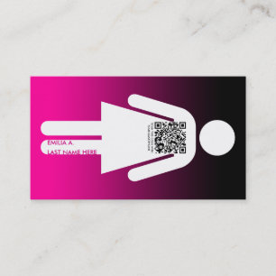 qr kodifierar stick figur visitkort