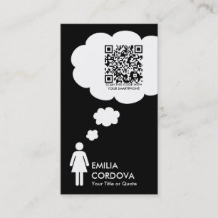 qr kodifierar tanke bubblar (den kvinnliga stick visitkort