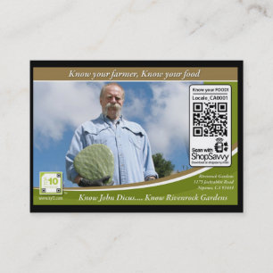 QR kodifierar Traceable Shelftalker (den oberoende Visitkort