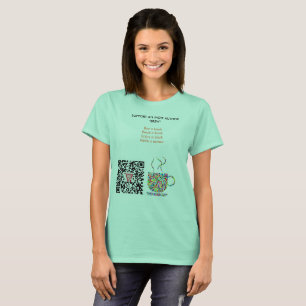 QR kodifierar utslagsplatsen T-shirt