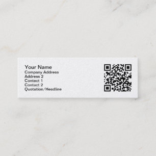 QR kodifierar visitkortar Mini Visitkort