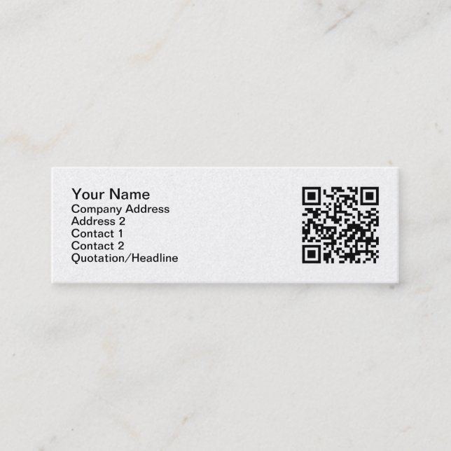 QR kodifierar visitkortar Mini Visitkort (Framsida)