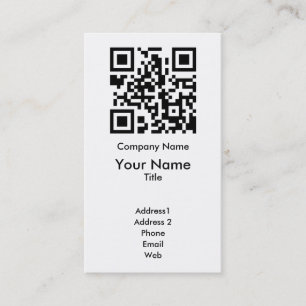QR kodifierar visitkortmallen - lodrät Visitkort